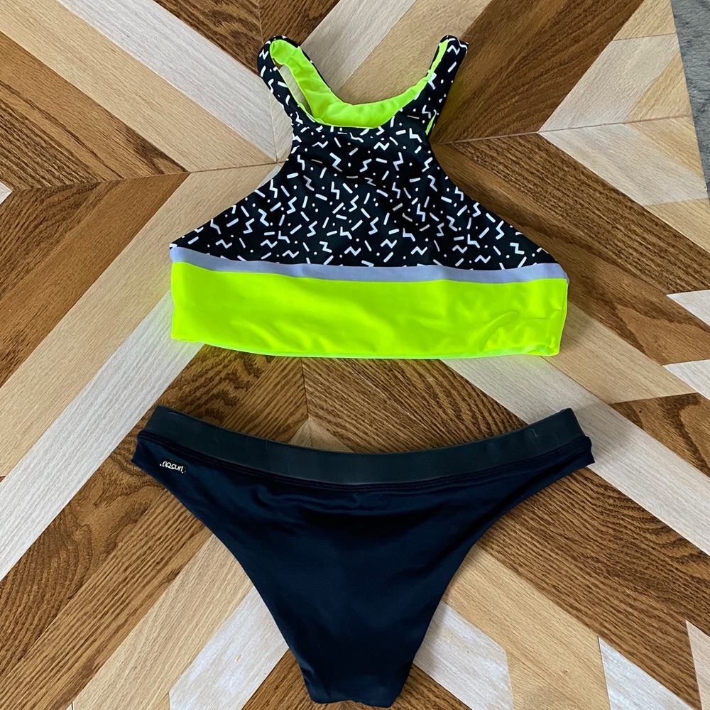 Rip Curl Vibrant Yellow and Black Bikini